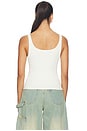 view 3 of 5 Tank Top With Metal Buckle Straps in White