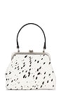 view 1 of 4 BOLSO SMALL COWHIDE LEATHER METAL CLASP in Beige