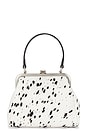 view 2 of 4 BOLSO SMALL COWHIDE LEATHER METAL CLASP in Beige