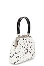 view 3 of 4 BOLSO SMALL COWHIDE LEATHER METAL CLASP in Beige