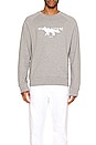 view 3 of 3 Fox Stamp Clean Sweatshirt in Grey Melange