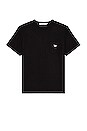 view 1 of 3 Tricolor Fox Patch Classic Pocket Tee-Shirt in Black