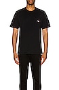 view 3 of 3 Tricolor Fox Patch Classic Pocket Tee-Shirt in Black