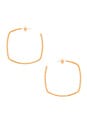 view 1 of 2 Large Square Hoop Earring in Gold