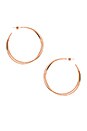 view 2 of 2 Pave Crossover Hoop Earring in Rose Gold