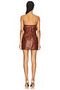 view 3 of 3 ROBE MINI IMITATION CUIR in Brown