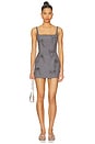 view 1 of 4 Mini Dress With Bows in Grey