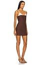 view 2 of 3 Mini Dress With Bra Top in Brown