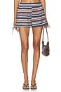 view 1 of 6 Horizontal Short in Stripes Blue