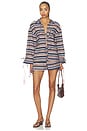 view 5 of 6 Horizontal Short in Stripes Blue