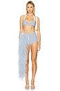 view 5 of 6 Shorts With Feathers in Blue Vichy