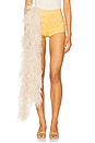 view 1 of 6 Shorts With Feathers in Gold Brocade