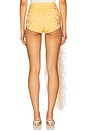 view 4 of 6 Shorts With Feathers in Gold Brocade