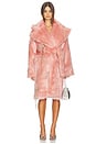 view 2 of 5 MANTEAU IMITATION FOURRURE in Pink