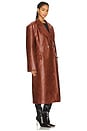 view 2 of 3 BLOUSON OVERSIZED IMITATION CUIR in Brown