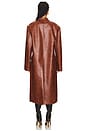 view 3 of 3 BLOUSON OVERSIZED IMITATION CUIR in Brown