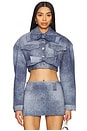view 1 of 4 Cropped Jacket in Denim Optic