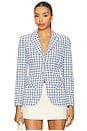 view 1 of 5 Fitted Blazer in Blue Vichy