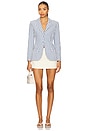 view 4 of 5 Fitted Blazer in Blue Vichy