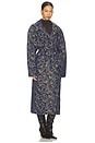 view 3 of 4 Long Printed Coat in Multi