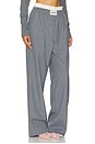 view 2 of 6 Double Waistband Floral Pant in Grey