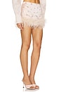 view 2 of 6 Mini Skirt With Feathers in Pink Rose
