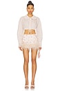 view 5 of 6 Mini Skirt With Feathers in Pink Rose