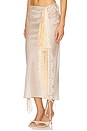 view 3 of 6 Midi Skirt With Lace Detail in Light Grey