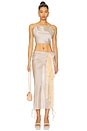 view 5 of 6 Midi Skirt With Lace Detail in Light Grey
