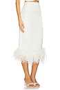 view 2 of 6 x REVOLVE Midi Skirt With Feathers in White