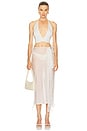view 5 of 6 x REVOLVE Midi Skirt With Lace Details in White