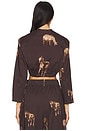 view 3 of 4 Cropped Top in Brown Horses