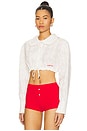 view 2 of 5 Crop Shirt With Collar in White