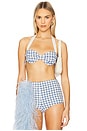 view 1 of 4 Bra Top in Blue Vichy