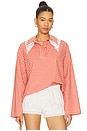 view 1 of 5 Polo Top in Vichy Red