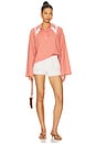view 4 of 5 Polo Top in Vichy Red