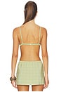 view 3 of 5 Bralette Top in Green Stripes