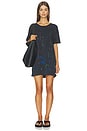 view 1 of 3 VESTIDO CAMISETA BURMAN in Onyx & Neon Splatter