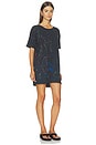view 2 of 3 VESTIDO CAMISETA BURMAN in Onyx & Neon Splatter