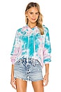 view 1 of 4 SUDADERA GOWER in Pink & Turquoise Tie Dye