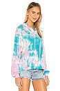 view 2 of 4 SUDADERA GOWER in Pink & Turquoise Tie Dye