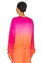 view 3 of 4 Exon Drop Shoulder Crop Pullover Sweatshirt in Sunset Sorbet