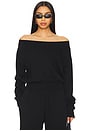 view 1 of 4 Bix Off The Shoulder Sweatshirt in Black