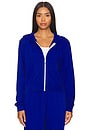 view 2 of 5 Bowman Crop Zip Up Hoodie in Sapphire