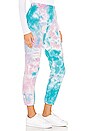view 2 of 4 Nate Crop Sweatpant in Pink & Turquoise Tie Dye