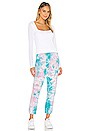 view 4 of 4 Nate Crop Sweatpant in Pink & Turquoise Tie Dye