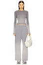 view 5 of 6 Mabel Wide Leg Pant With Side Pocket in Pewter Ombre