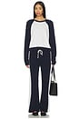 view 5 of 6 Lux Track Pant in Navy & Milk