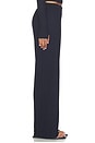 view 4 of 6 PANTALON JAMBES LARGES À BOUTONS-PRESSION LAGUNA  in Navy