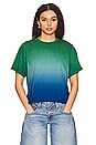 view 1 of 4 Hester Ombre Crop Boxy Tee in Algae
